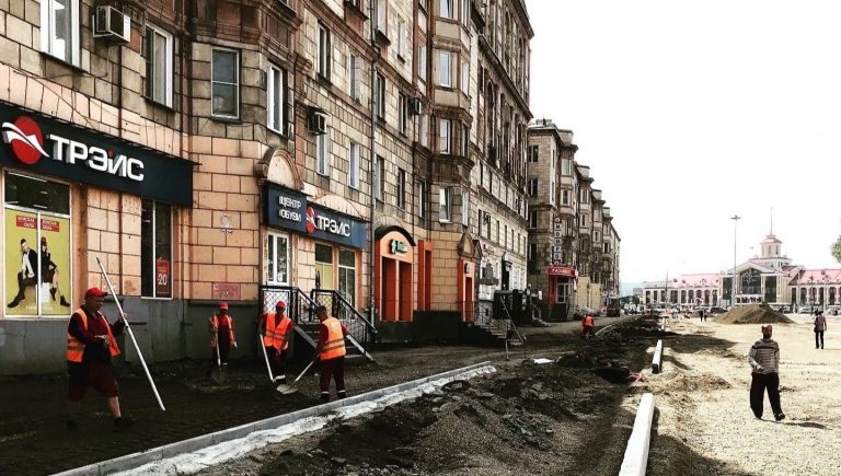 Главную улицу Новокузнецка готовят к открытию